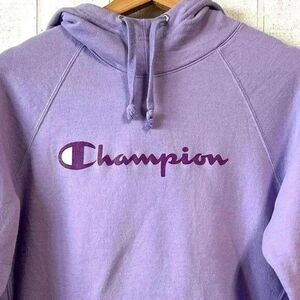 Champion Womens Purple Logo Hoodie Size Small